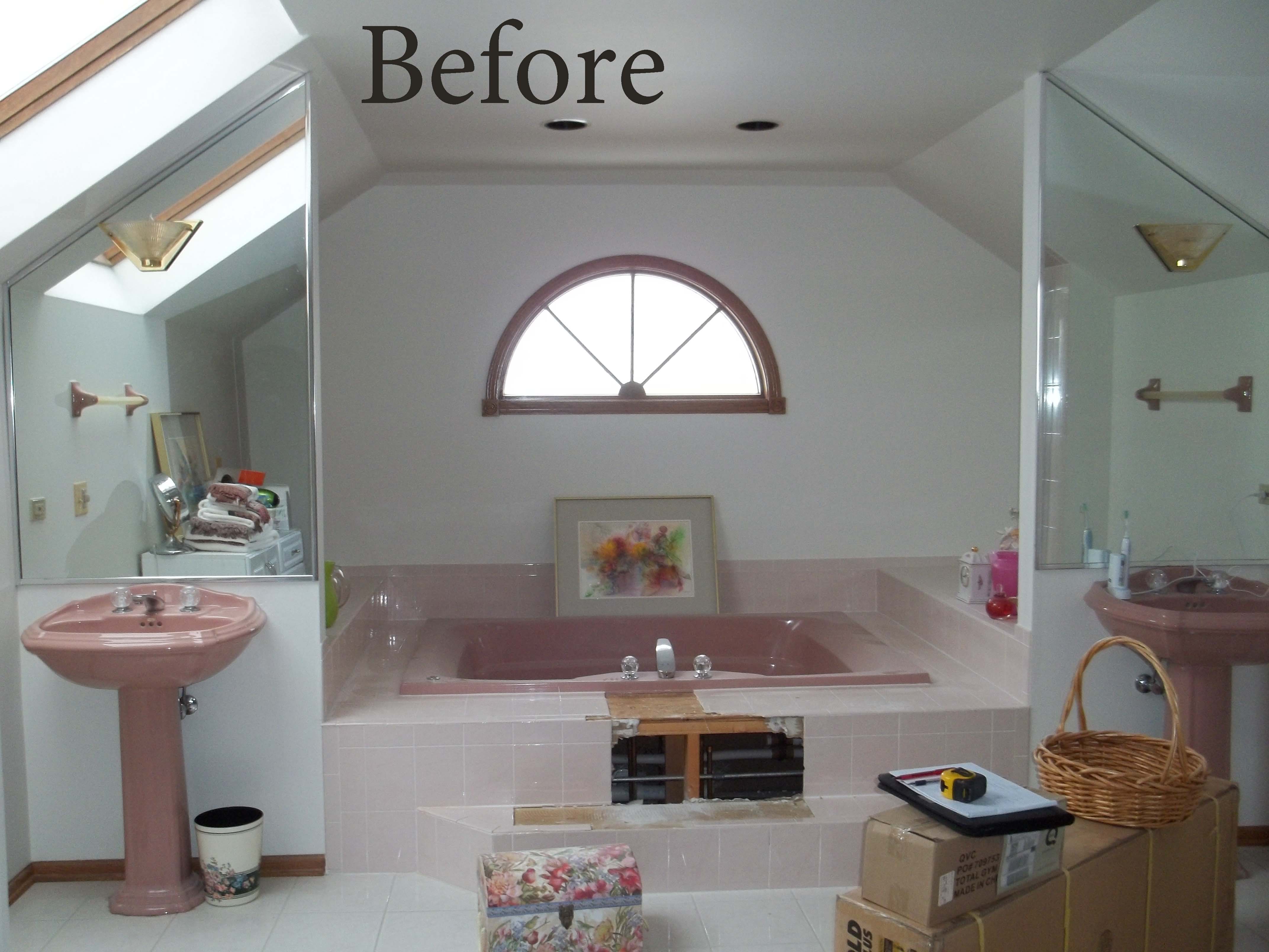 2017 Remodeling Excellence Award Normandy Luxe Gray Update For An Outdated Pink Bathroom