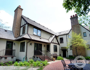 Tudor Style home with half-timbering Tudor style home